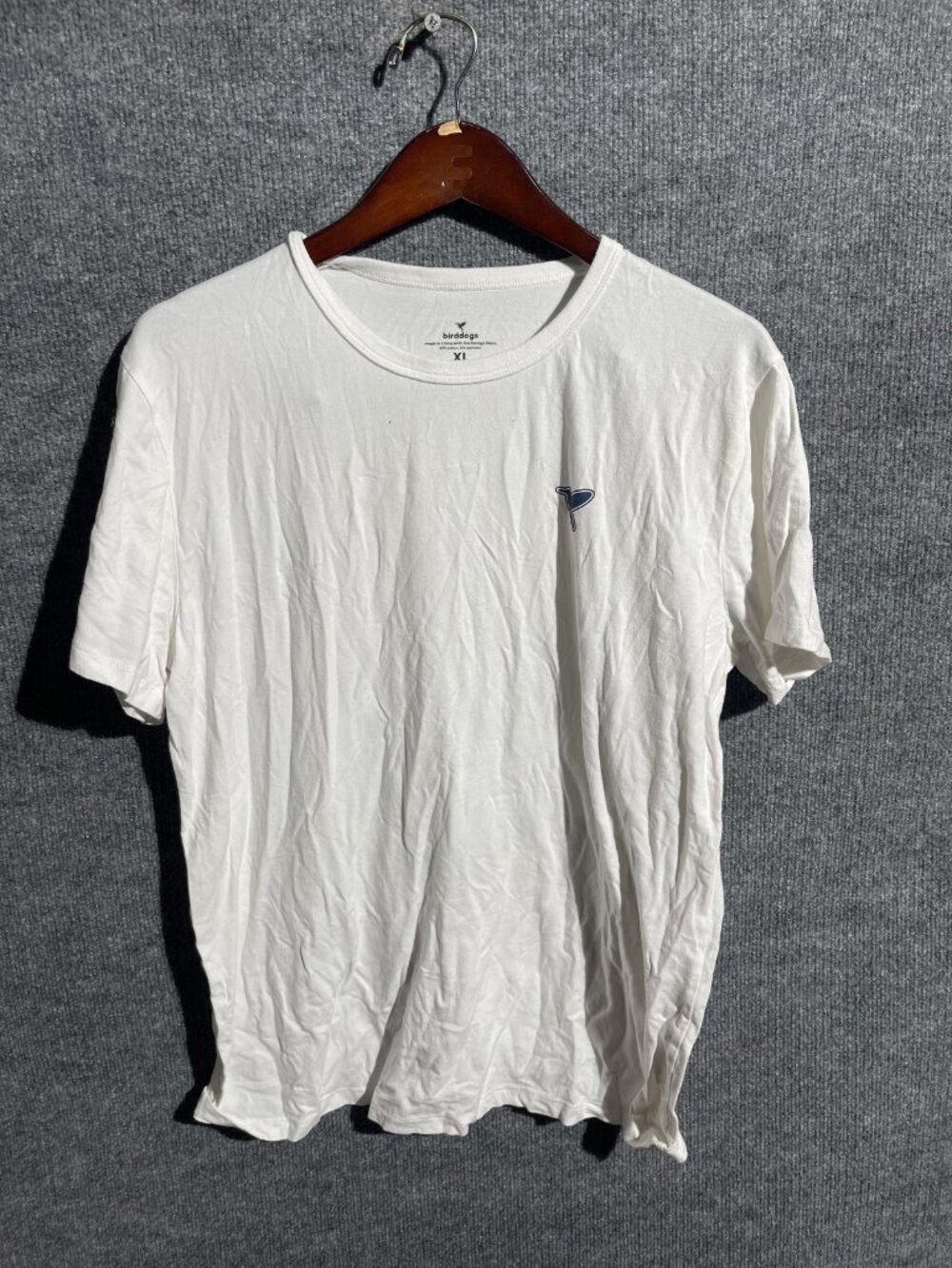 Birddogs Shirt Mens XL White Logo Palm Circle Graphic Tee Casual Crewneck